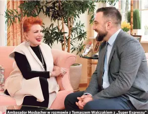  ??  ?? Ambasador Mosbacher w rozmowie z Tomaszem Walczakiem z „Super Expressu”