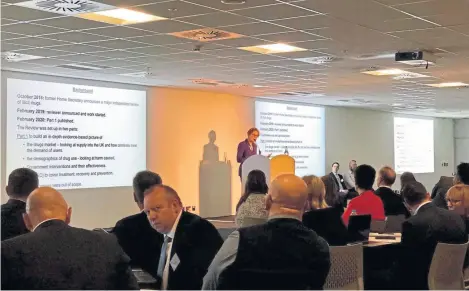  ?? Picture: PA. ?? Dame Carol Black speaking at the UK Drugs Summit being held at the SEC in Glasgow.