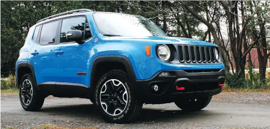  ?? JOHN LEBLANC/DRIVING ?? The 2016 Jeep Renegade Trailhawk can handle rough trails better than pavement.