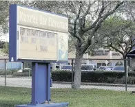  ?? JOE CAVARETTA South Florida Sun Sentinel ?? Exterior view of Manatee Bay Elementary School in Weston where a measles outbreak has occurred.