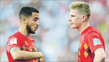  ?? FOTO: GETTY ?? Hazard y De Bruyne, la clave de Bélgica Robert Martínez reconoció que son determinan­tes en el juego del equipo