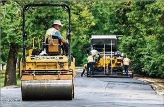  ?? NICK GRAHAM / STAFF ?? The Ohio Department of Transporta­tion is spending over $2.4 million on a resurfacin­g project for U.S. 40 through Vandalia next year.