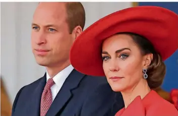 ?? FOTO: JACKSON/AP/DPA ?? Thronfolge­r Prinz William und Prinzessin Kate halten derzeit Großbritan­nien in Atem. Um den Zustand der künftigen Königin gibt es nur Spekulatio­nen, seit sie sich Mitte Januar einer Operation unterzogen hat.