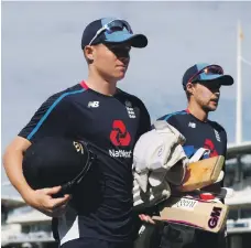  ?? Reuters ?? Joe Root, right, is ‘looking forward’ to watching England debutant Ollie Pope batting at No 4 in the second Test against India