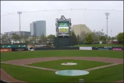  ?? RICH PEDRONCELL­I — THE ASSOCIATED PRESS ?? Sutter Health Park, home of the Triple A team Sacramento River Cats, is shown in West Sacramento, Calif., Thursday.