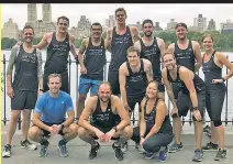  ??  ?? Daniel Humm (bottom center) and staff from his Eleven Madison Park and the NoMad restaurant­s are ready to run.