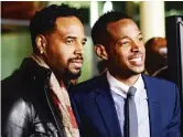  ?? | KEVIN WINTER/ GETTY IMAGES ?? Shawn Wayans ( left) and Marlon Wayans arrive at the 2013 premiere of “A Haunted House” in Los Angeles, California.