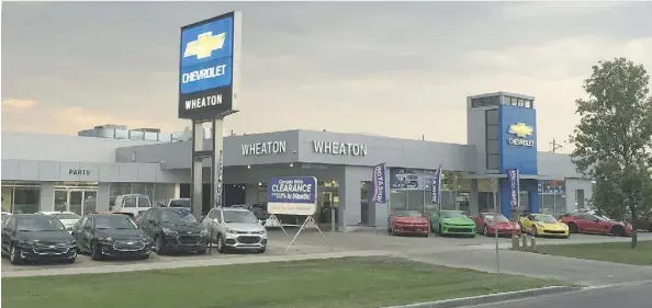  ?? DALE EDWARD JOHNSON ?? Since the mid-1980s, the Regina dealership once called Hauser Chevrolet-Oldsmobile has been known as Wheaton Chevrolet.