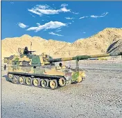  ?? ?? Indian Army deploys the first K9-Vajra self-propelled howitzer regiment along the Line of Actual Control with China on Saturday.