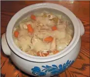  ?? SUBMITTED PHOTO ?? PA Dutch Pot Pie is made with homemade dough and cooked chicken broth.