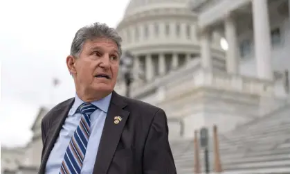  ?? Americans together’. Photograph: J Scott Applewhite/AP ?? Joe Manchin said he planned to travel the country ‘to see if there is an interest in creating amovement to mobilise the middle and bring