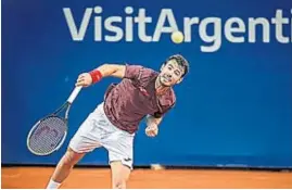  ?? PRENSA CÓRDOBA OPEN ?? DIO PELEA. No le alcanzó el esfuerzo, pero Londero dio batalla ante Andújar.