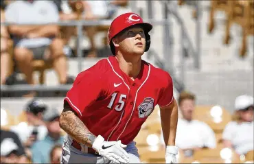  ?? SUE OGROCKI / AP ?? Nick Senzel could see time in the infield or the outfield this season for the Cincinnati Reds. His most logical spots are as a center-field platoon-mate for Shogo Akiyama or as the everyday left fielder.