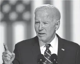  ?? MATT ROURKE/AP ?? President Joe Biden’s regulation raises the bar sharply for companies to be able to treat workers as independen­t contractor­s rather than employees, the columnist writes.