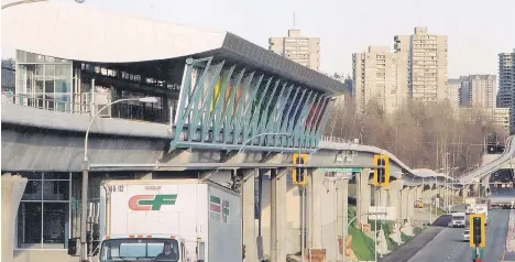  ?? POSTMEDIA NEWS ?? The Production Way station on B.C. Transit’s Millennium line is a possible location for Amazon’s new campus.