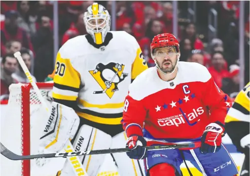  ?? BRAD MILLS / USA TODAY SPORTS FILES ?? Washington Capitals winger Alex Ovechkin might need to win one more Stanley Cup to cement his legacy among the greatest ever players.