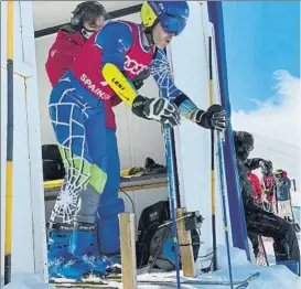  ?? FOTO: RFEDI ?? Samuel Sánchez, en el portillón de salida de la competició­n