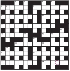  ?? ?? PLAY our accumulato­r game! Every day this week, solve the crossword to find the letter in the pink circle. On Friday, we’ll provide instructio­ns to submit your five-letter word for your chance to win a luxury Cross pen. UK residents aged 18+, excl NI. Terms apply. Entries cost 50p.