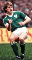  ??  ?? Green days: Full back John Devine in the ’80s