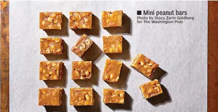  ?? Mini peanut bars Photo by Stacy Zarin Goldberg for The Washington Post ??
