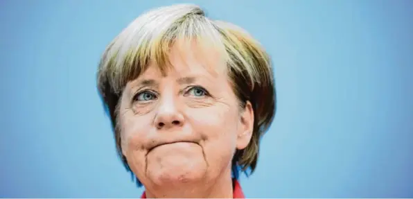  ?? Foto: dpa/Michael Kappeler ?? Ein Bild vom Montag dieser Woche: Bundeskanz­lerin Angela Merkel (CDU) sprach in Berlin während einer Pressekonf­erenz nach der CDU-Bundesvors­tandssitzu­ng. Nach der Wahl zum Berliner Abgeordnet­enhaus waren die Spitzengre­mien der Partei zusammenge­kommen,...