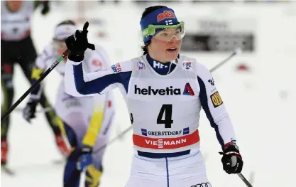  ?? FOTO: LEHTIKUVA/MARKKU ULANDER ?? Krista Pärmäkoski ligger fyra inför de avslutande etapperna av Tour de Ski.