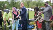  ?? PHOTO COURTESY OF CITY OF PONTIAC ?? Pontiac skatepark groundbrea­king on Friday.