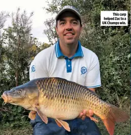  ??  ?? This carp helped Zac to a UK Champs win.