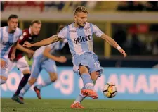  ?? GETTY ?? Il rigore sbagliato da Ciro Immobile, 27, sull’1-0 per la Lazio