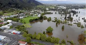  ?? MARK TAYLOR/STUFF ?? Flooding was widespread in the upper North Island, such as in Te Aroha, but the most densely populated area hit was Auckland.