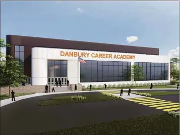  ?? Contribute­d photo ?? A conceptual rendering from the city of the Danbury Career Academy.