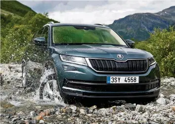  ??  ?? Platzwunde­r: Der Skoda Kodiaq bietet bis zu sieben Passagiere­n Platz und ist im Alltag kaum zu schlagen.