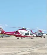  ?? F.E. ?? Helicópter­os AW169, adquiridos para la Fuerza Aérea Dominicana.