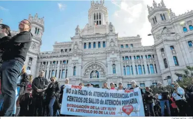  ?? CHEMA MOYA / EFE ?? Manifestac­ión por la sanidad pública en Madrid.