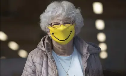  ?? Photograph: Matthew Horwood/Getty Images ?? A mask-wearing optimist in Wales.