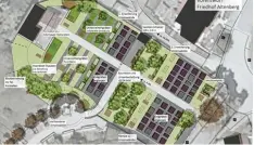  ?? Foto: Büro Plan Werk Stadt ?? So sah der Vorentwurf für die Gestaltung des Friedhofs in Altenberg aus. Im Frühjahr sollen die Arbeiten beginnen.