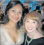  ??  ?? Foundation director Loveena Chera, left, and committee member Chantelle Wong welcomed 150 guests to the gala dinner.