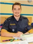  ?? Foto: A. Ringel ?? Dominik Merk absolviert eine Ausbil dung zum Polizeimei­ster.