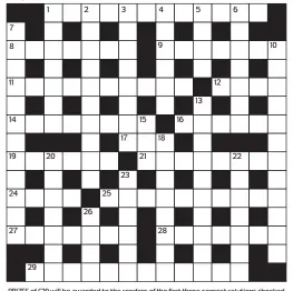  ?? PRIZES of £20 will be awarded to the senders of the first three correct solutions checked. Solutions to: Daily Mail Prize Crossword No. 15,909, PO BOX 3451, Norwich NR7 7NR. Entries may be submitted by second-class post. Envelopes must be postmarked no la ??