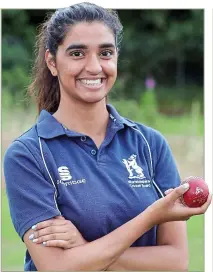  ??  ?? All-rounder: But Raveena Patel loves cricket