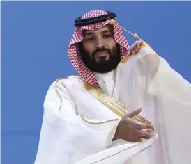  ?? FOTO: TT/RICARDO MAZALAN ?? Saudiarabi­ens kronprins Mohammed bin Salman. Arkivbild.