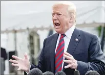  ??  ?? In this file photo taken on June 8, US President Donald Trump speaks to the press before departing the White House for the G7 summit in Washington, DC US President Donald Trump on June 13, accused the Organizati­on of Petroleum Exporting Countries of...