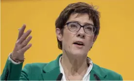  ??  ?? ‘If Annegret Kramp-Karrenbaue­r gets a chance, she would be a vocal leader of Germany and Europe – and less prone to silent procrastin­ation than Merkel.’ Photograph: Thomas Lohnes/ Getty Images
