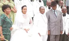  ?? ?? Vice President Constantin­o Chiwenga and wife Colonel Miniyothab­o Chiwenga pose for a photo with former Vice President Phelekezel­a Mphoko and his wife Luaurinda (far left) and former Namibian Defence Force commander Lieutenant General Epaphras Denga Ndaitwah (right)