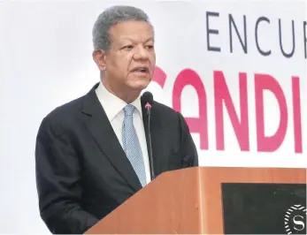  ?? ?? El expresiden­te Leonel Fernández habló ante los Industrial­es de Herrera.