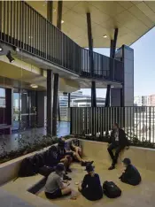  ??  ?? On each floor, openspace teaching areas, sunken outdoor courts and generous terraces provide a variety of flexible learning spaces.