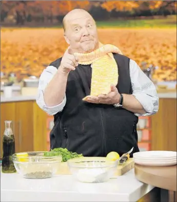  ?? Jeff Neira ABC via Getty Images ?? CHEF MARIO BATALI has stepped aside as co-host of ABC’s “The Chew” after allegation­s he touched four women inappropri­ately. He also is distancing himself from operations of his restaurant empire.