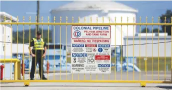  ??  ?? The Colonial Pipeline Company said it had been “the victim of a cybersecur­ity attack” which involved ransomware -attacks that encrypt computer systems and seek to extract payments from operators. - AFP photo