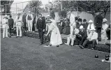  ?? PALMERSTON NORTH CITY LIBRARY ?? James and Elizabeth Nash, centre, play bowls in the 1900s.