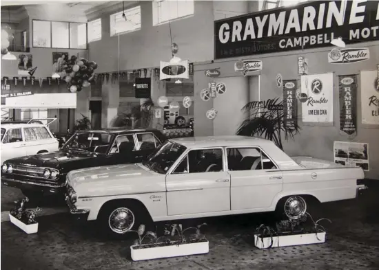  ??  ?? New Ramblers on display in the Campbell Motors showroom
